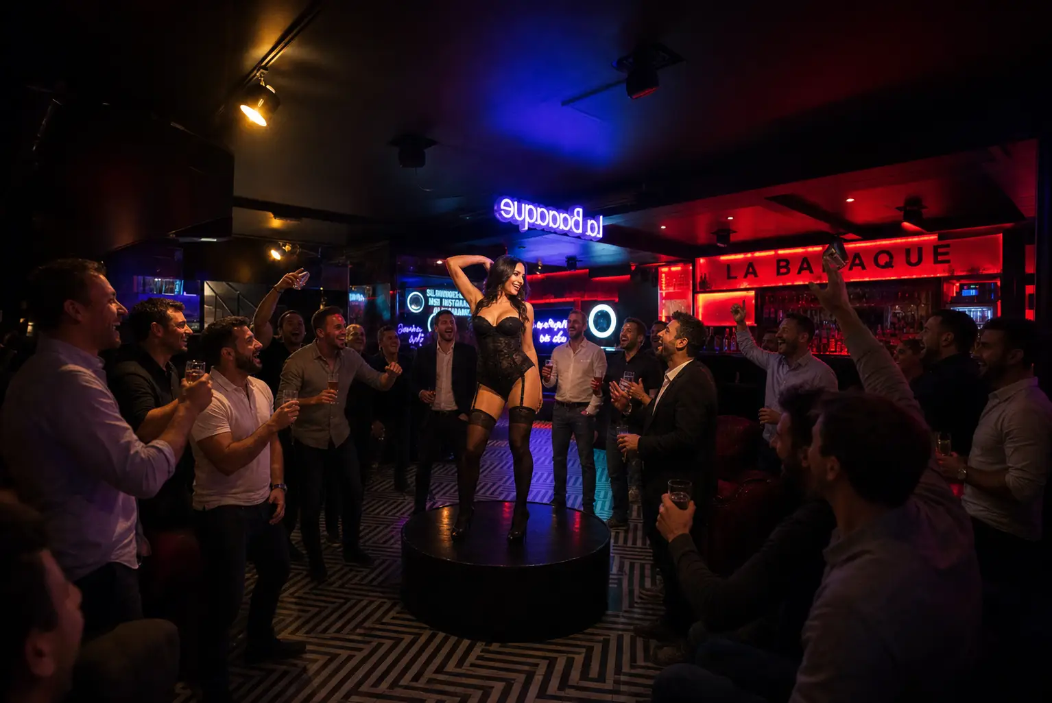 Restaurant festif avec striptease pour enterrement de vie de garcon
